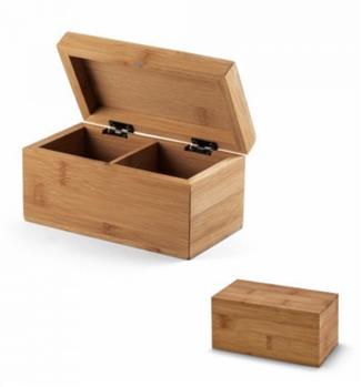 brindes para eventos de RH caixa de chás personalizável Caixa de chás em bambu - 93977