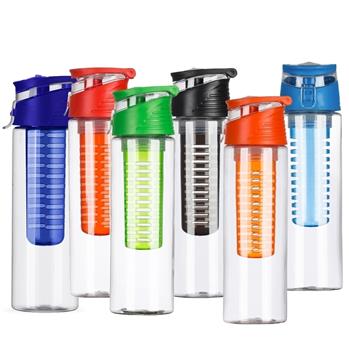 Garrafa squeeze personalizada Squeeze Plástico 700 ml com Infusor - 13764B