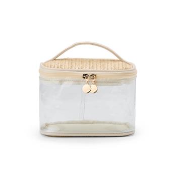 brindes para o dia da Mulher Nécessaire PVC e Palha - 01708