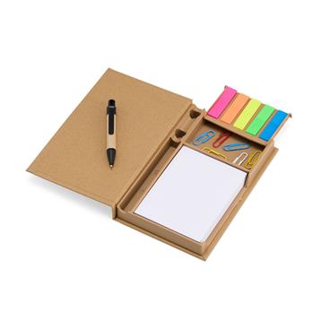 Bloco de Anotação com Autoadesivos e Caneta - 06106 brindes para férias escolares