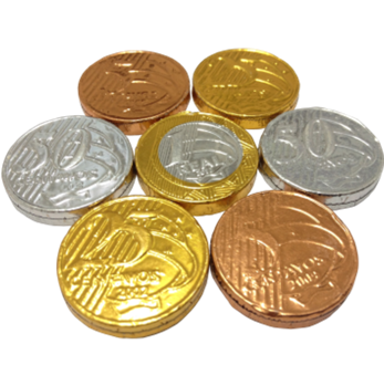 brindes para páscoa Chocolate Moeda ao Leite