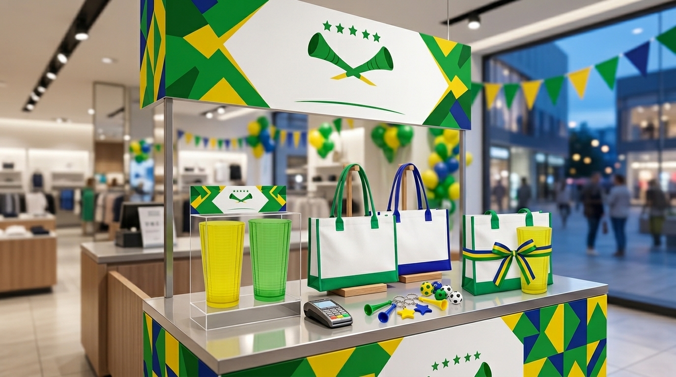 Ações de copa do mundo em pontos de venda