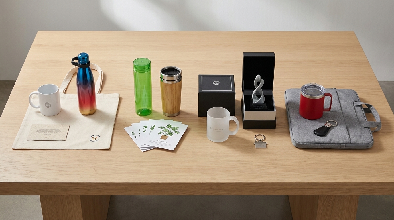 Kits de brindes corporativos para onboarding, SIPAT, reconhecimento e eventos internos