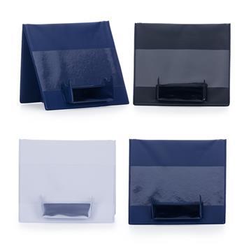 Base para calendário personalizada em PVC, com suporte para rascunho e encaixe para calendário, indicada para mesas de escritório e ações corporativas.