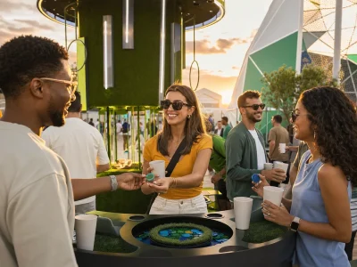 Público participa de experiência de marca inspirada em futebol em uma fan zone
