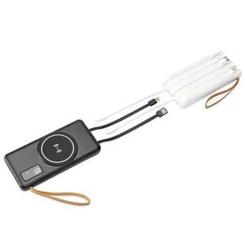 Power Bank 10.000 mAh e Carregamento via Indução ou via Cabo - 09145